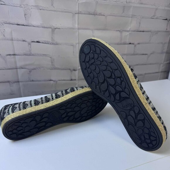 b.ø.c. Born Concept Espadrille Flats | Size 7.5M | Black & Cream Patterned Slip- - Picture 13 of 13